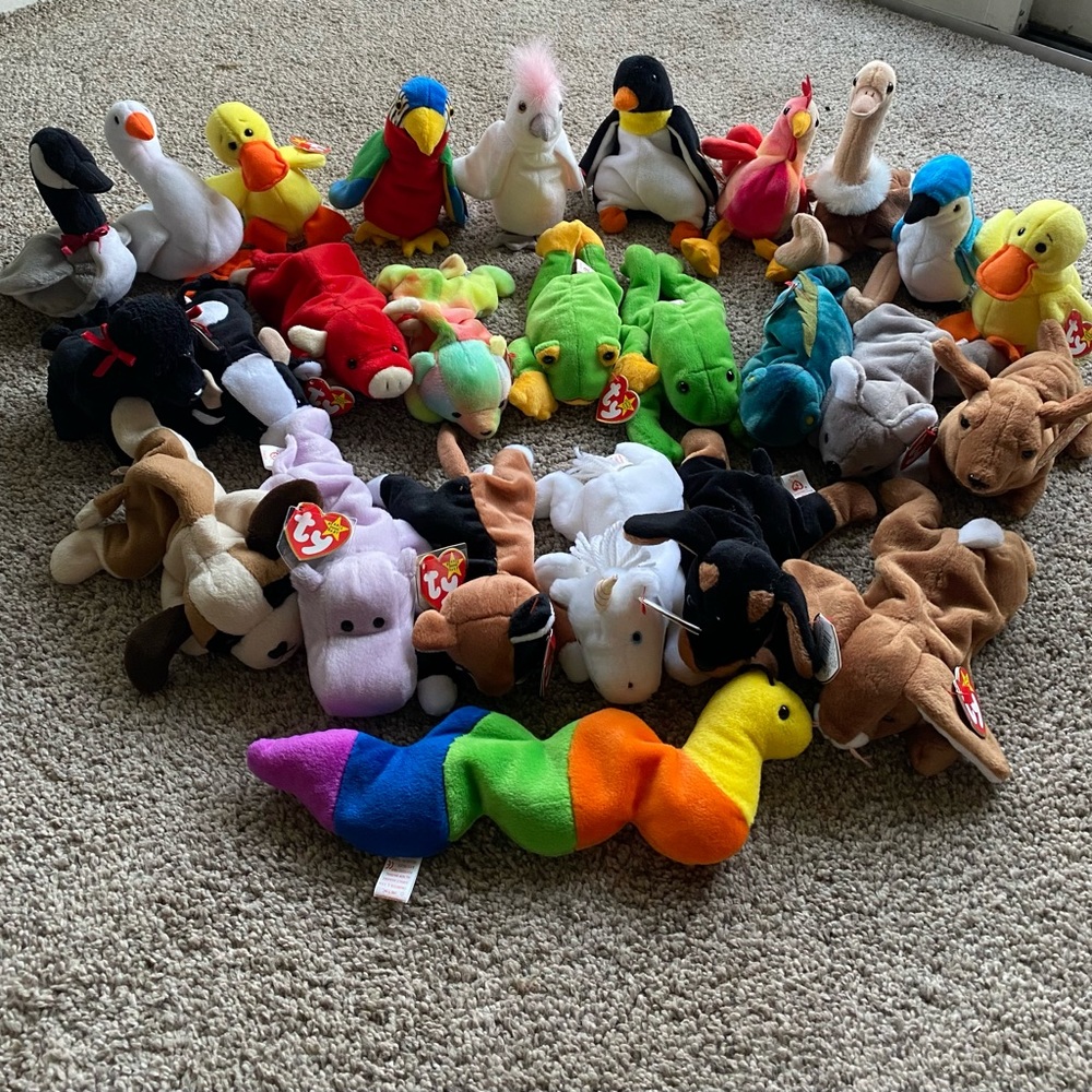 Beanie Babies lot of 26, with tags